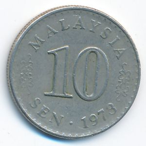 Malaysia, 10 sen, 1973
