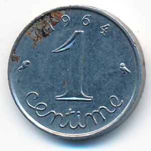 Франция, 1 сентим (1964 г.)