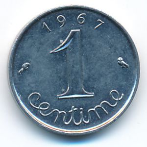 Франция, 1 сентим (1967 г.)