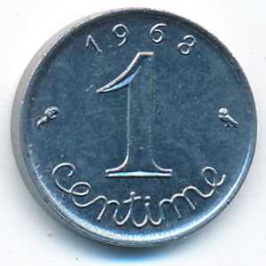 Франция, 1 сентим (1968 г.)