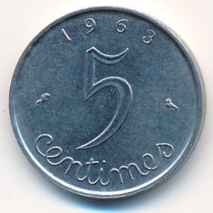 Франция, 5 сентим (1963 г.)