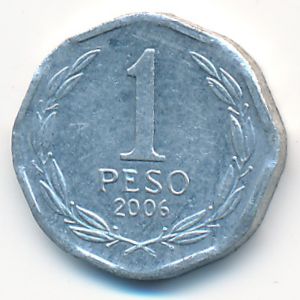 Chile, 1 peso, 2006