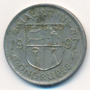 Mauritius, 1 rupee, 1997
