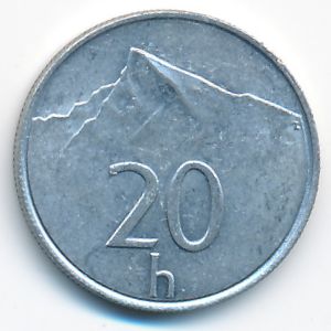 Словакия, 20 гелеров (1993 г.)