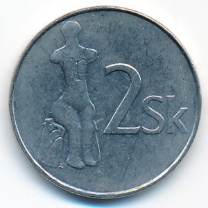 Словакия, 2 кроны (2007 г.)