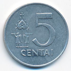 Lithuania, 5 centai, 1991