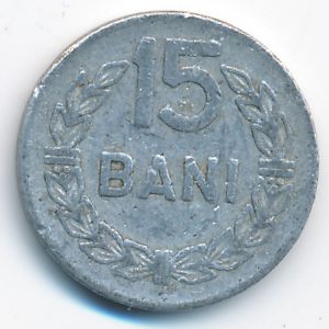 Romania, 15 bani, 1975