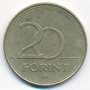 Венгрия, 20 форинтов (1993 г.)