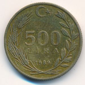 Турция, 500 лир (1989 г.)