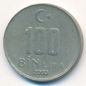 Турция, 100000 лир (2003 г.)