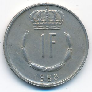 Luxemburg, 1 franc, 1968