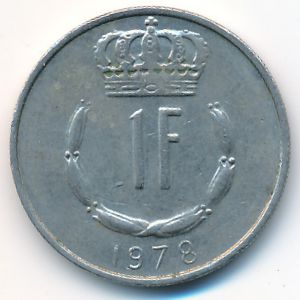 Luxemburg, 1 franc, 1978