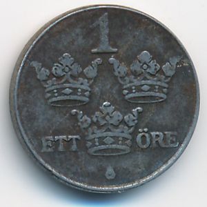 Sweden, 1 ore, 1945