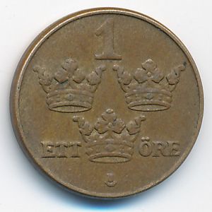 Sweden, 1 ore, 1950