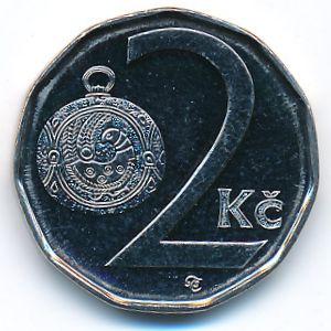 Чехия, 2 кроны (2007 г.)