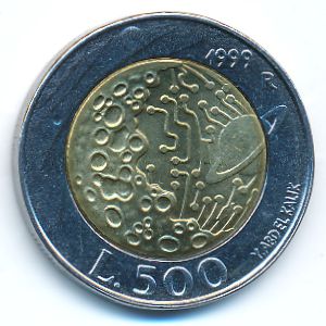 San Marino, 500 lire, 1999