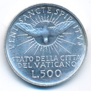 Vatican City, 500 lire, 1963
