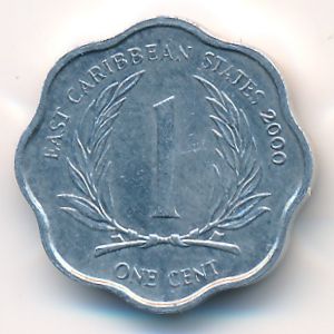 Восточные Карибы, 1 цент (2000 г.)