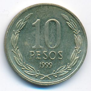 Chile, 10 pesos, 1999
