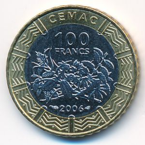 Central African Republic, 100 francs CFA, 2006