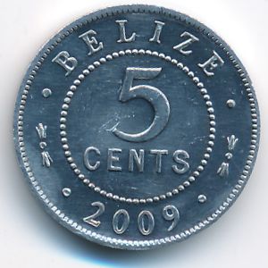 Belize, 5 cents, 2009