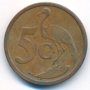 South Africa, 5 cents, 2004