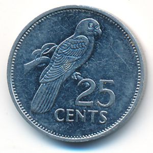 Seychelles, 25 cents, 1993