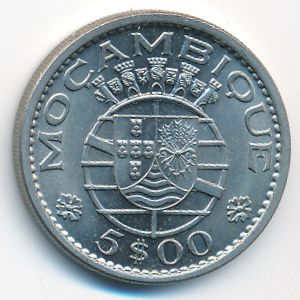 Мозамбик, 5 эскудо (1971 г.)