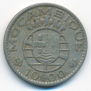 Mozambique, 10 escudos, 1968