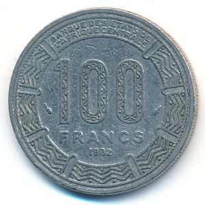 Gabon, 100 francs, 1982