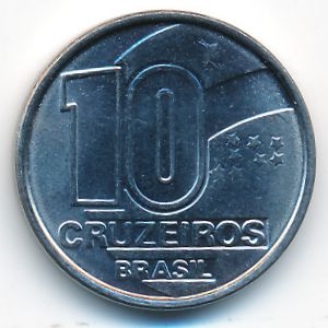 Бразилия, 10 крузейро (1991 г.)
