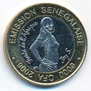 Senegal., 6000 francs CFA, 2006