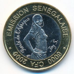 Senegal., 6000 francs CFA, 2006