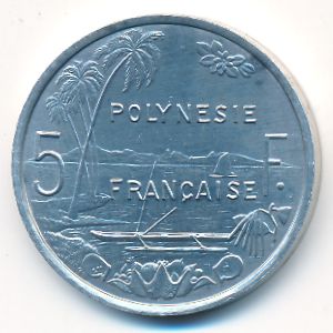 Французская Полинезия, 5 франков (1986 г.)