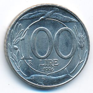 Италия, 100 лир (1996 г.)