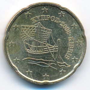 Кипр, 20 евроцентов (2008 г.)