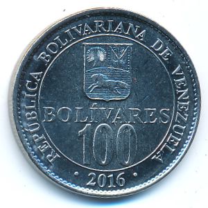 Венесуэла, 100 боливар (2016 г.)