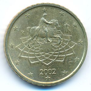 Italy, 50 euro cent, 2002