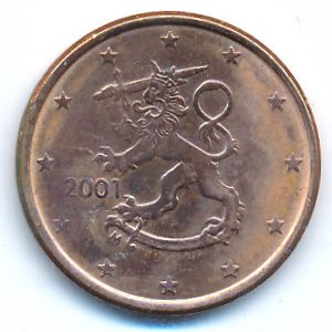 Финляндия, 5 евроцентов (2001 г.)