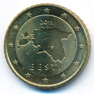 Эстония, 50 евроцентов (2011 г.)