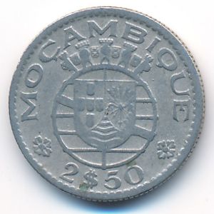 Mozambique, 2,5 escudos, 1955