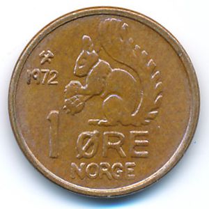 Норвегия, 1 эре (1972 г.)