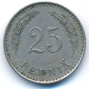 Finland, 25 pennia, 1935