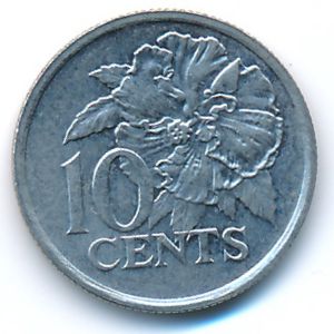 Trinidad & Tobago, 10 cents, 1990
