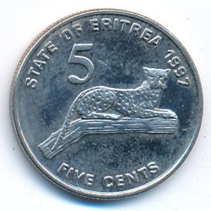 Eritrea, 5 cents, 1997