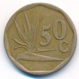 South Africa, 50 cents, 1993
