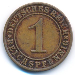Веймарская республика, 1 рейхспфенниг (1929 г.)