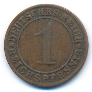 Веймарская республика, 1 рейхспфенниг (1930 г.)