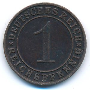 Веймарская республика, 1 рейхспфенниг (1935 г.)
