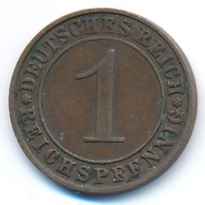 Веймарская республика, 1 рейхспфенниг (1935 г.)